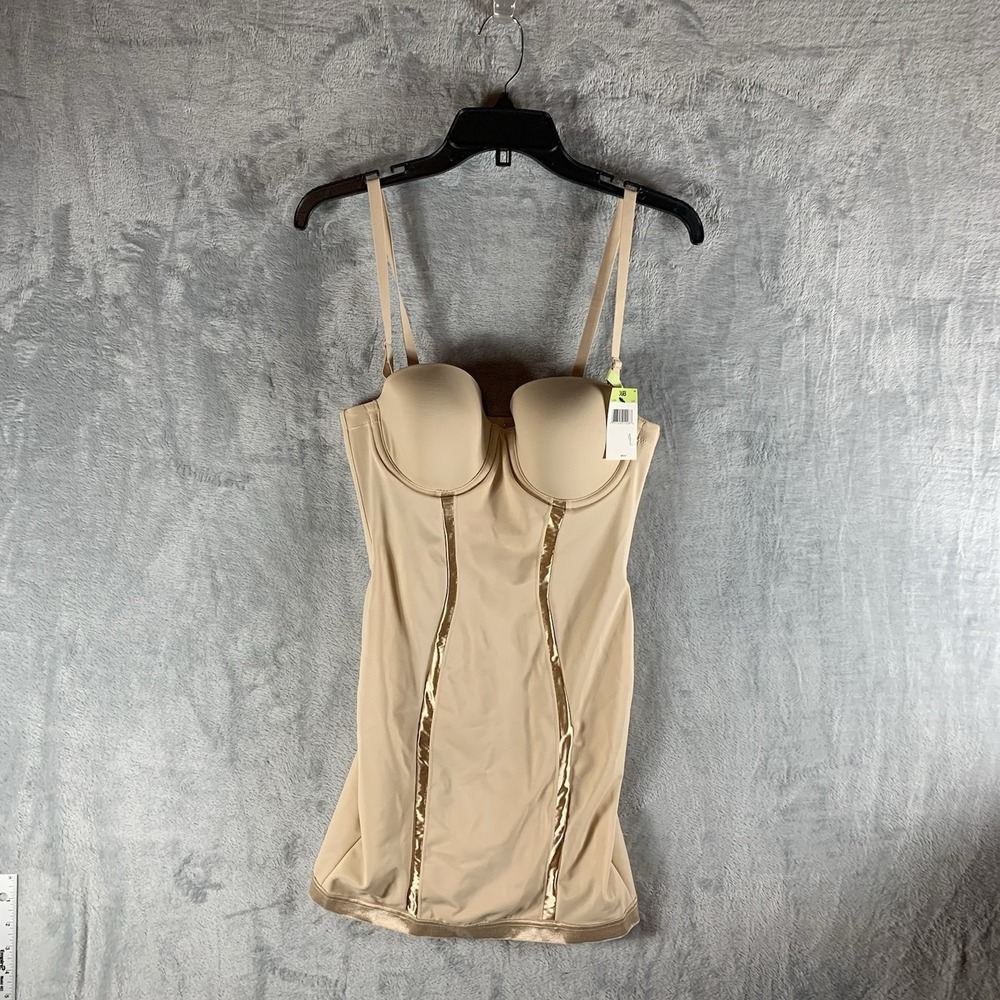 Maidenform Women's Shapewear 36B Slip Tank Tummy Underwire Beige NWT‎